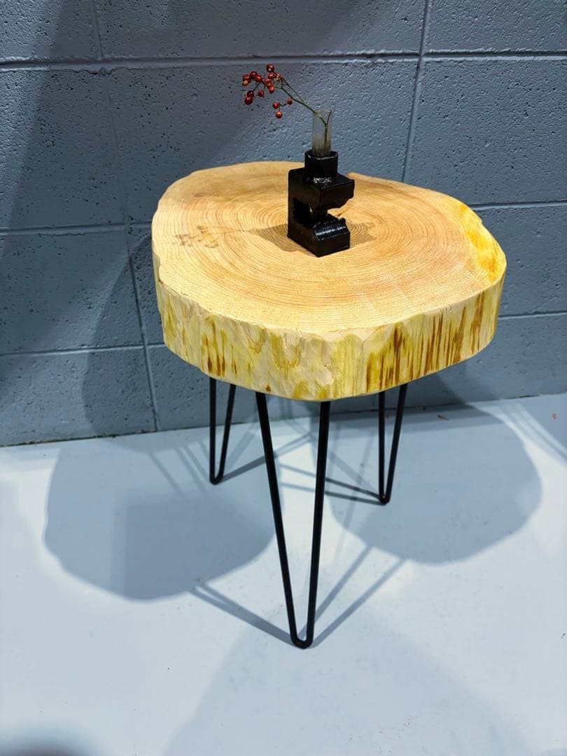 輪切りサイドテーブル　コーヒーテーブル　ナイトテーブル　観葉植物置き台