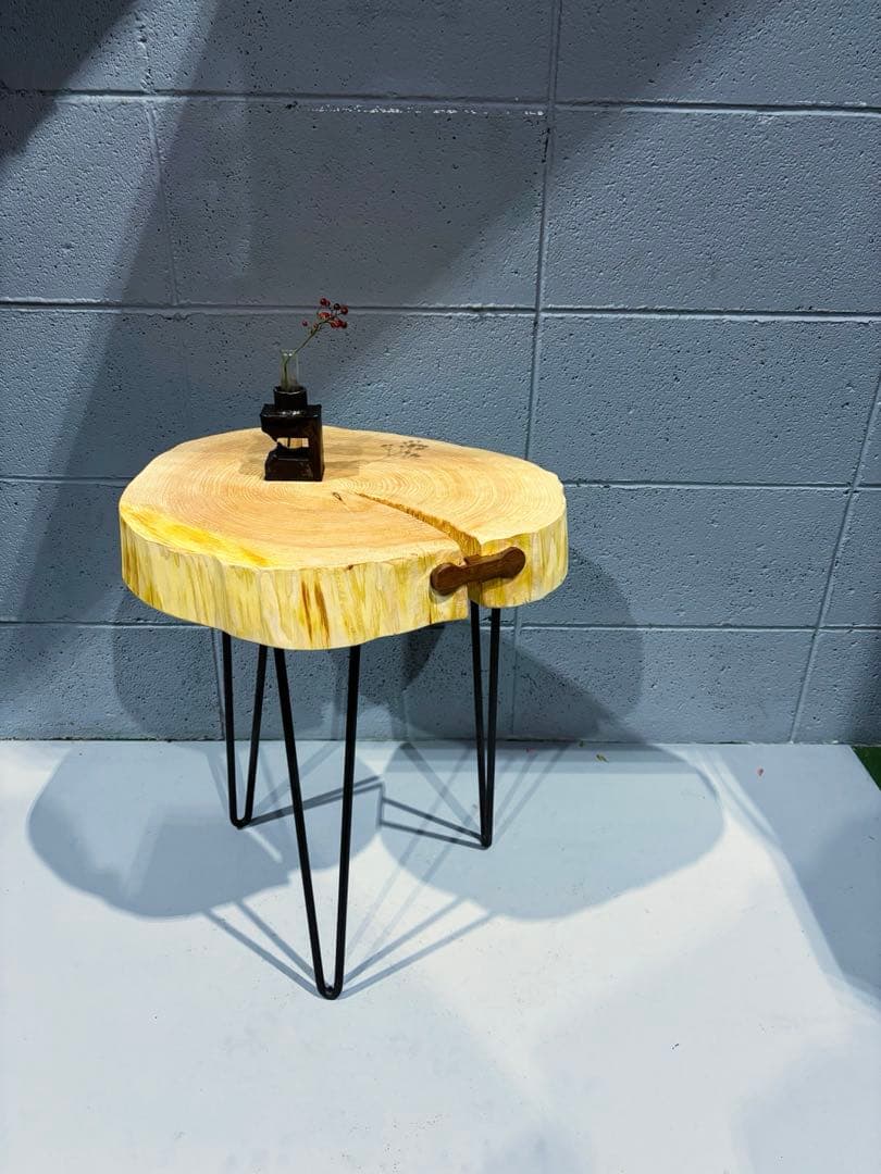 輪切りサイドテーブル　コーヒーテーブル　ナイトテーブル　観葉植物置き台