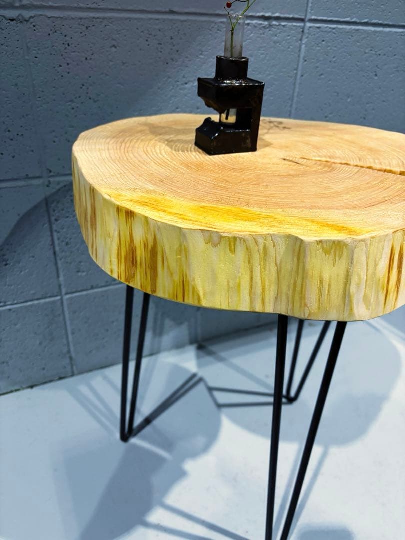 輪切りサイドテーブル　コーヒーテーブル　ナイトテーブル　観葉植物置き台