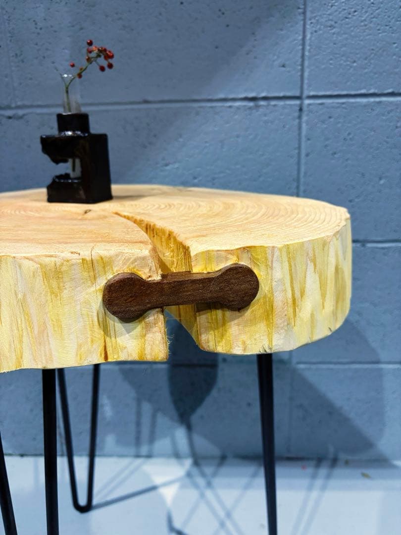 輪切りサイドテーブル　コーヒーテーブル　ナイトテーブル　観葉植物置き台