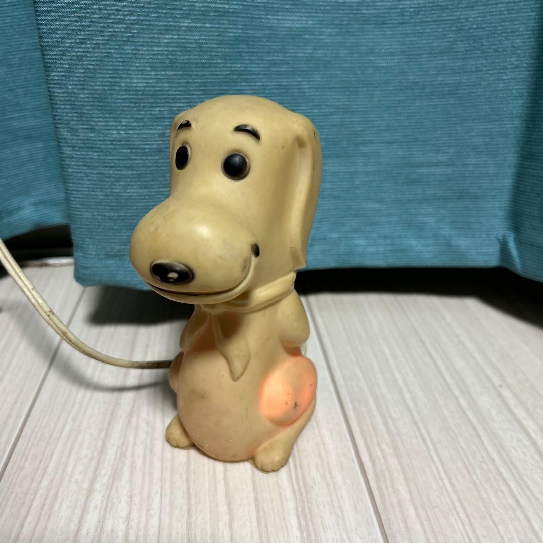 vintageスヌーピーソフビライトスタンド ペアセット