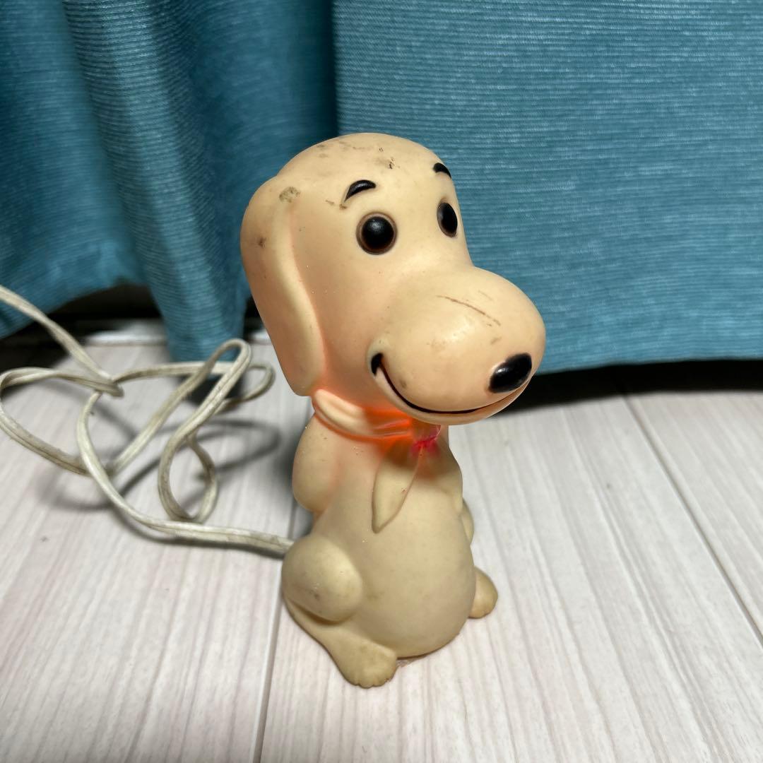 vintageスヌーピーソフビライトスタンド ペアセット