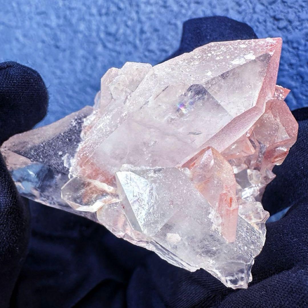 希少❗️高品質❗️超綺麗☆ピンク♡ヒマラヤ水晶 クラスターレインボー天然石A1373
