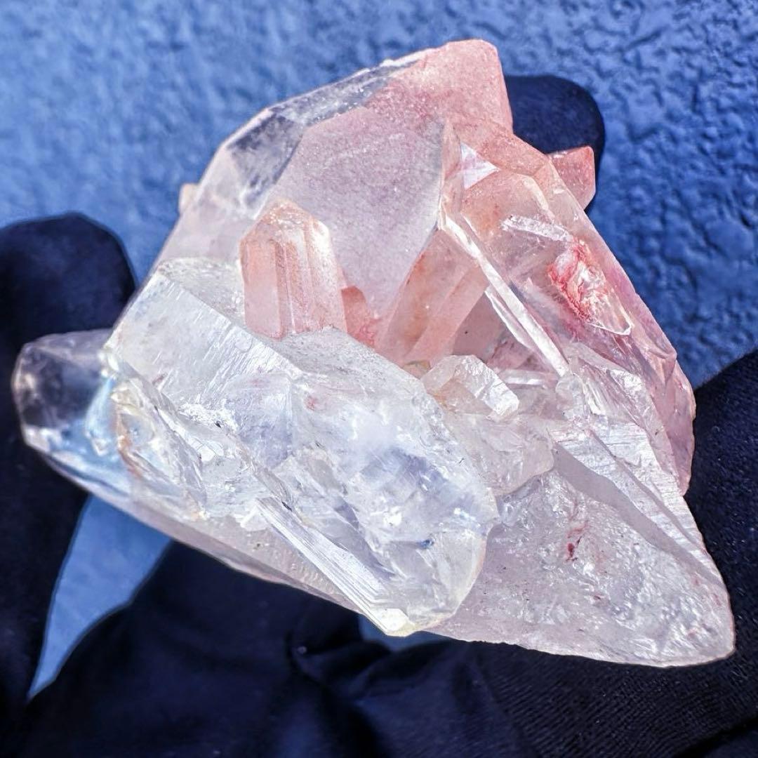 希少❗️高品質❗️超綺麗☆ピンク♡ヒマラヤ水晶 クラスターレインボー天然石A1373