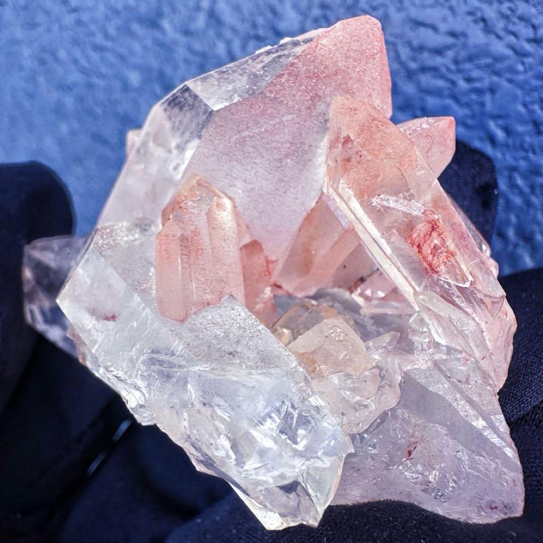 希少❗️高品質❗️超綺麗☆ピンク♡ヒマラヤ水晶 クラスターレインボー天然石A1373