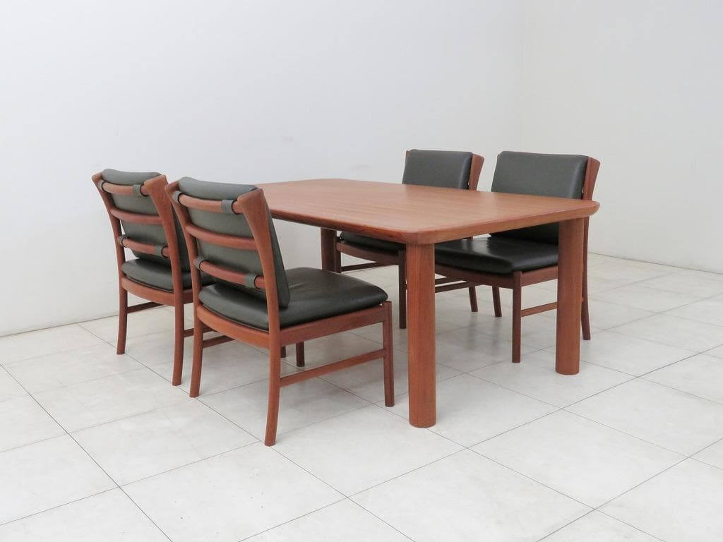 70'sヴィンテージ 日田工芸 ダイニング5点セット テーブル チェア
