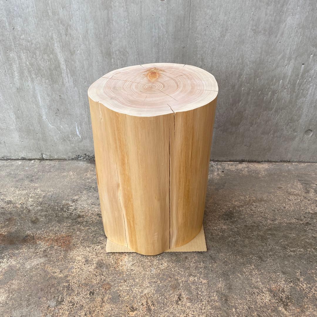 【ひのき切り株のスツール】丸太椅子 什器 サイドテーブル インテリア 木 寝室