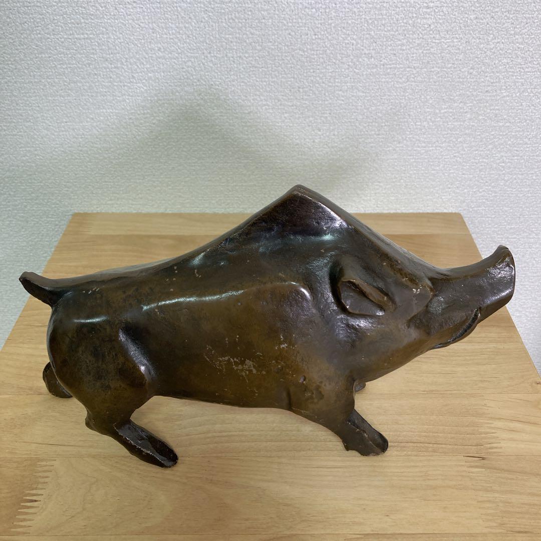 イノシシ 猪 ウリボー うり坊 いのしし 置物 オブジェ 干支 亥 - メルカリ