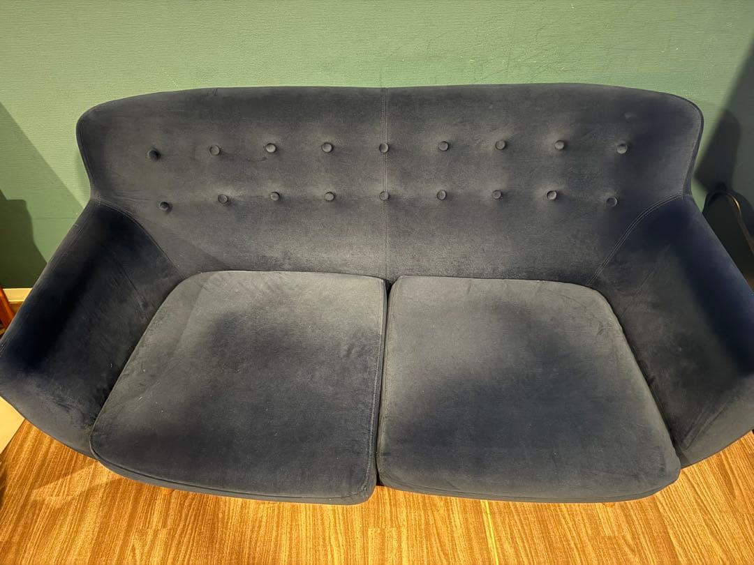 フランフラン Francfranc 2人掛けソファ 2S ベロア ベルベット - メルカリ