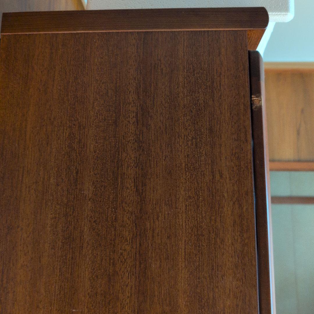 木製食器棚 ガラス扉付き ダークブラウン