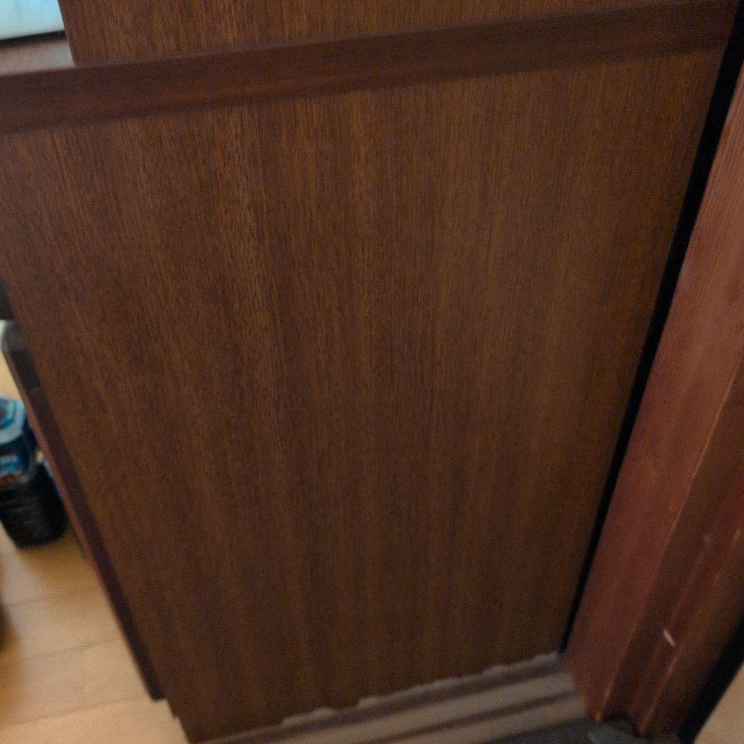 木製食器棚 ガラス扉付き ダークブラウン