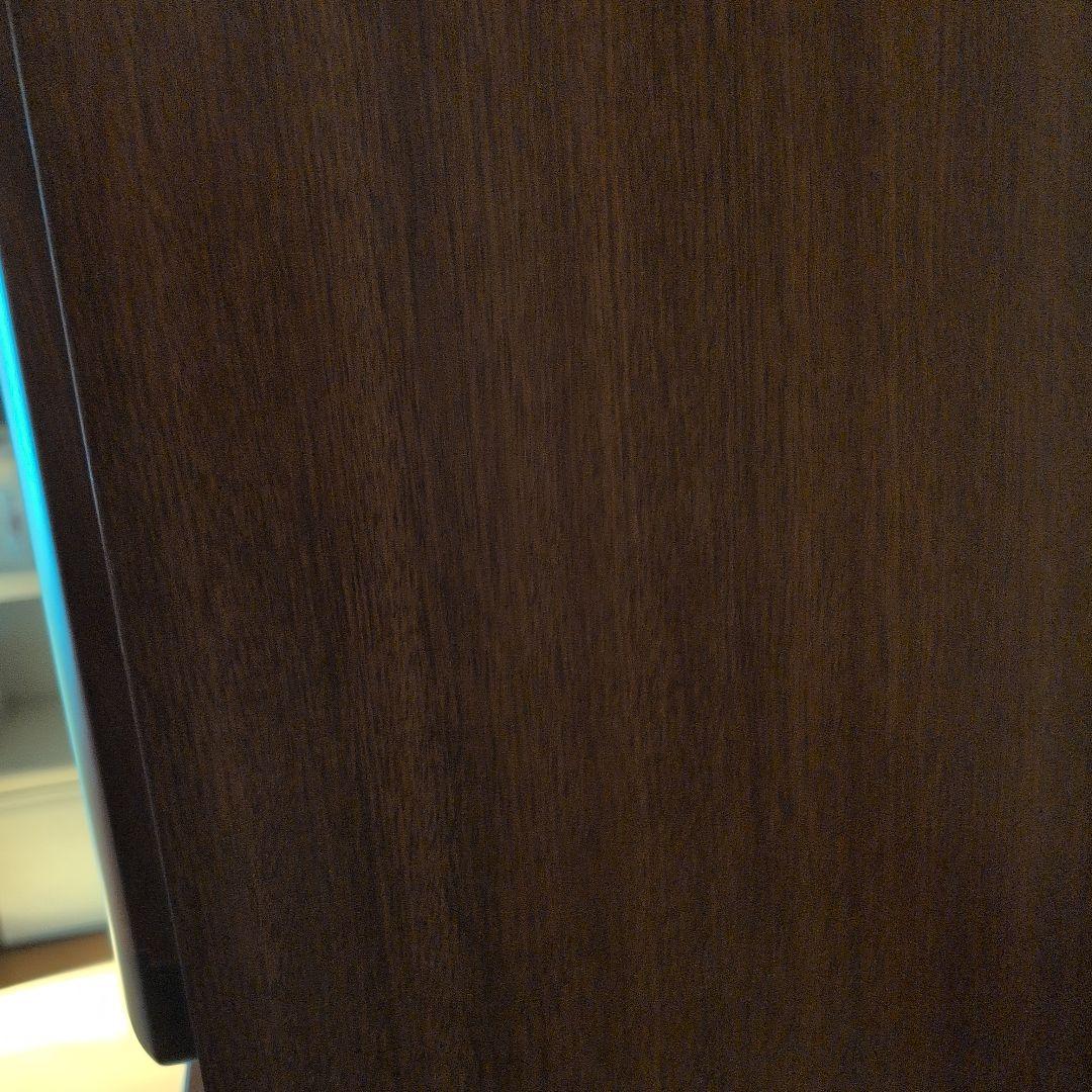 木製食器棚 ガラス扉付き ダークブラウン