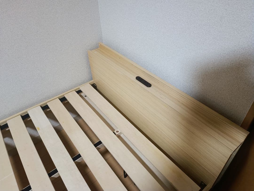 木製 すのこベッド ヘッドボードコンセント付き　新生活　新入学生　手渡し可能