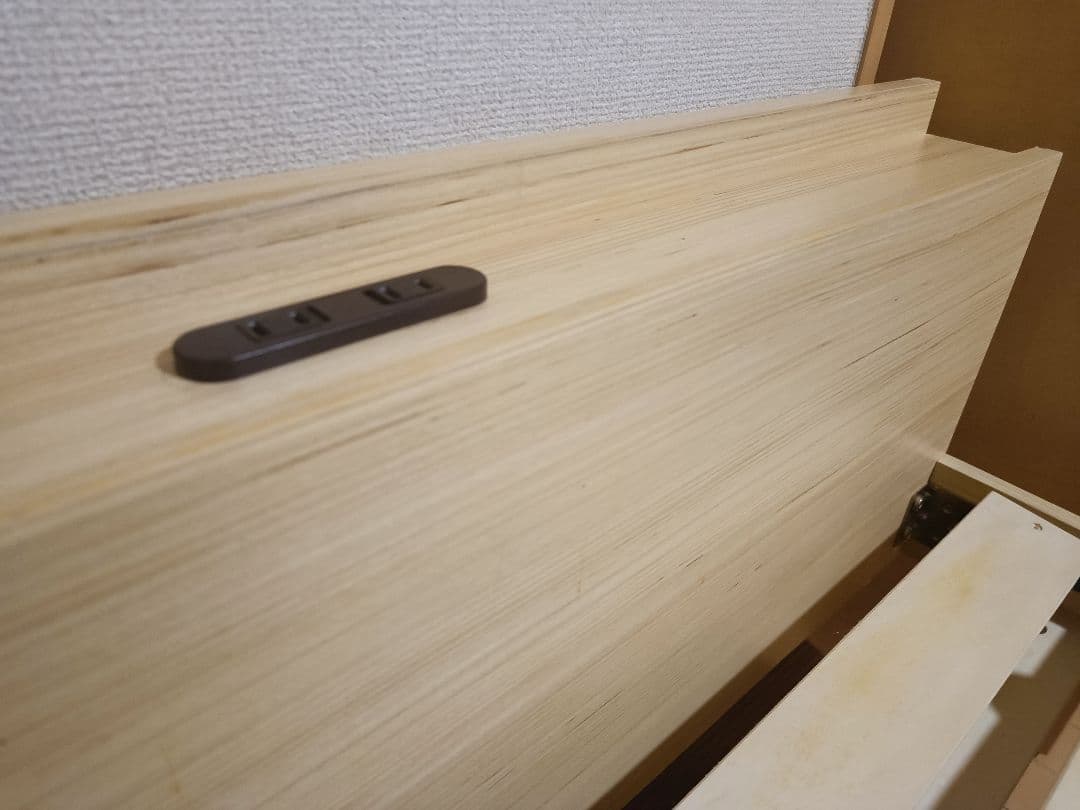 木製 すのこベッド ヘッドボードコンセント付き　新生活　新入学生　手渡し可能