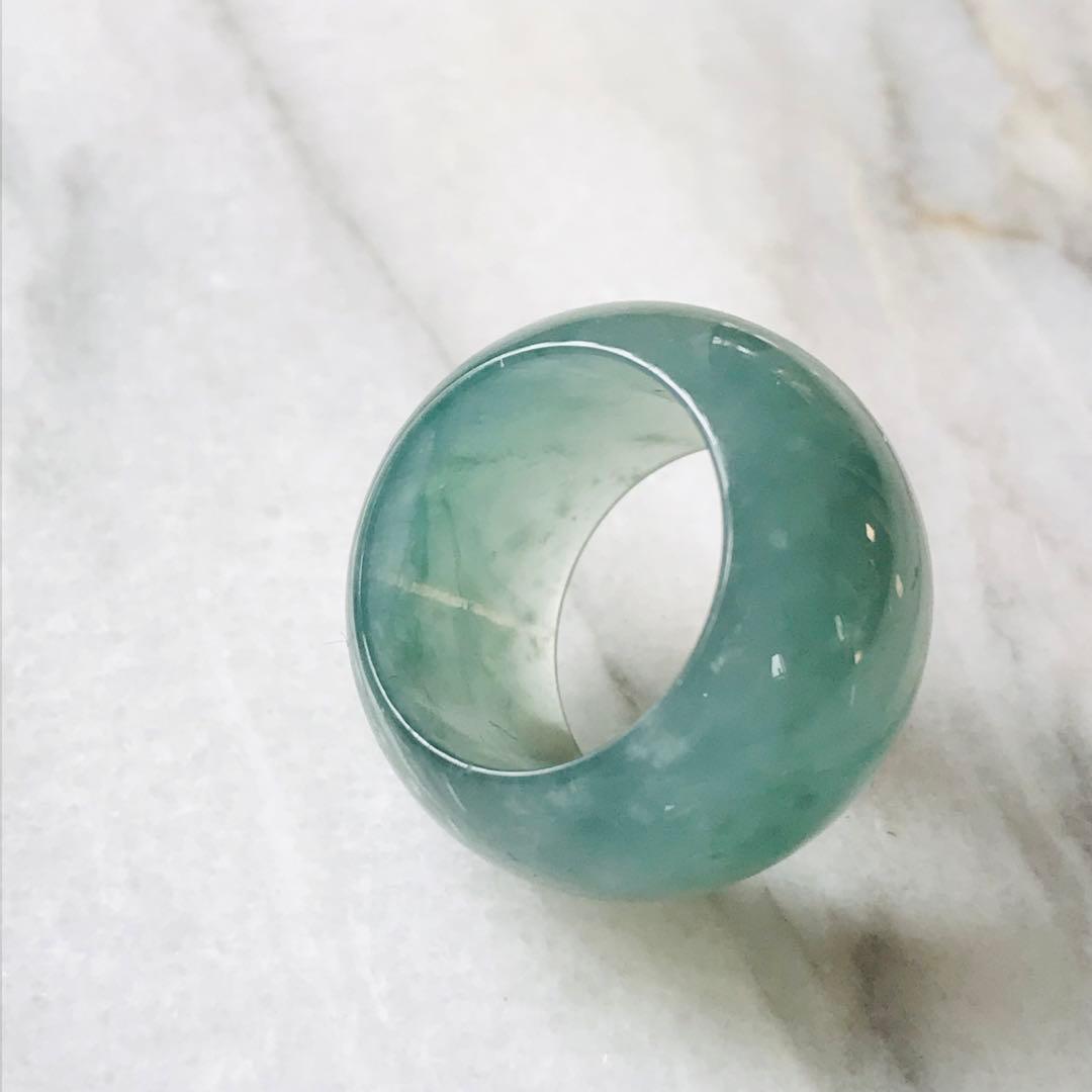 R184-001］ 翡翠 くりぬき リング 天然石 グアテマラ産 10号 指輪