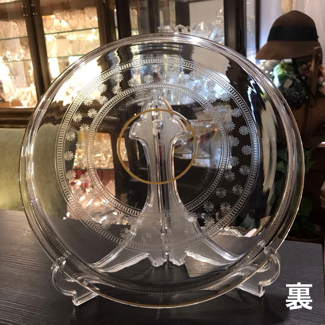 極稀少オールドバカラBACCARATエトワールEtoiles 大型トレイ☆金彩