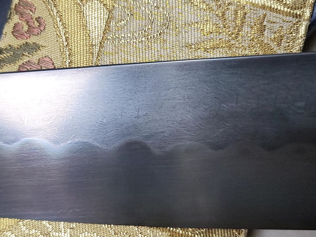 池田　辰夫　水本焼　白ニ鋼　牛刀300mm