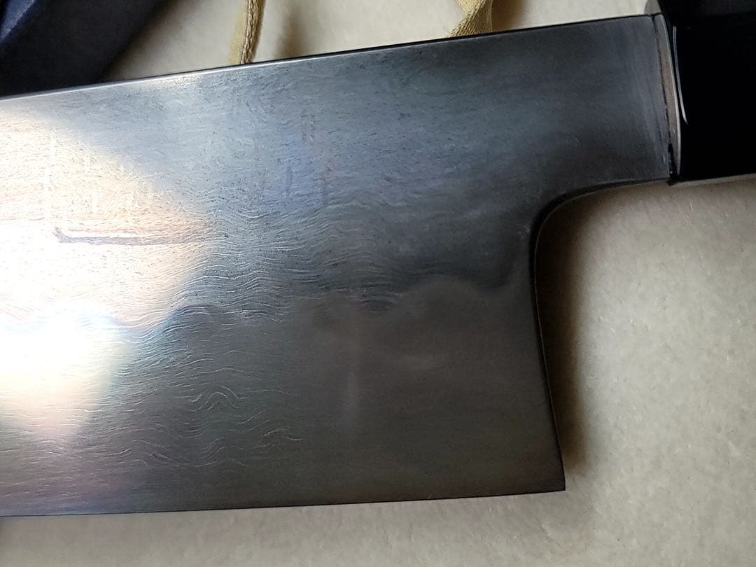 池田　辰夫　水本焼　白ニ鋼　牛刀300mm