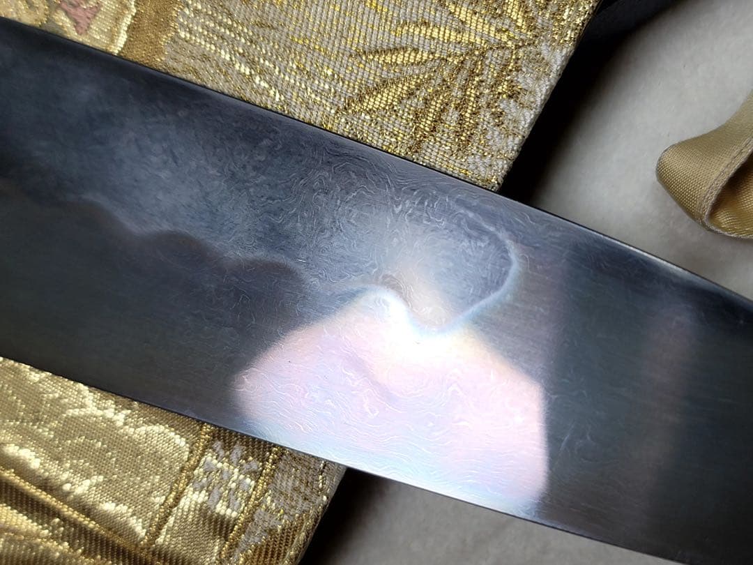 池田　辰夫　水本焼　白ニ鋼　牛刀300mm