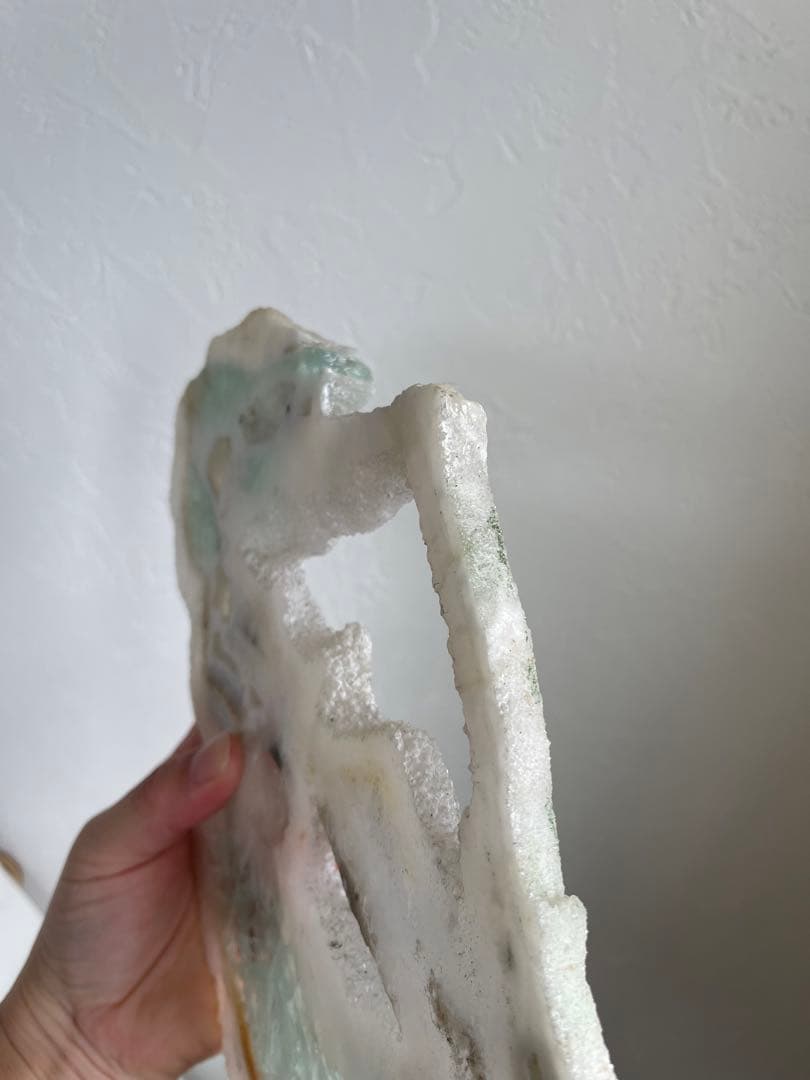 凄く綺麗❣️個性的フォルム⭐️ 美しいフローライトスラブ エンジェルカラー♡