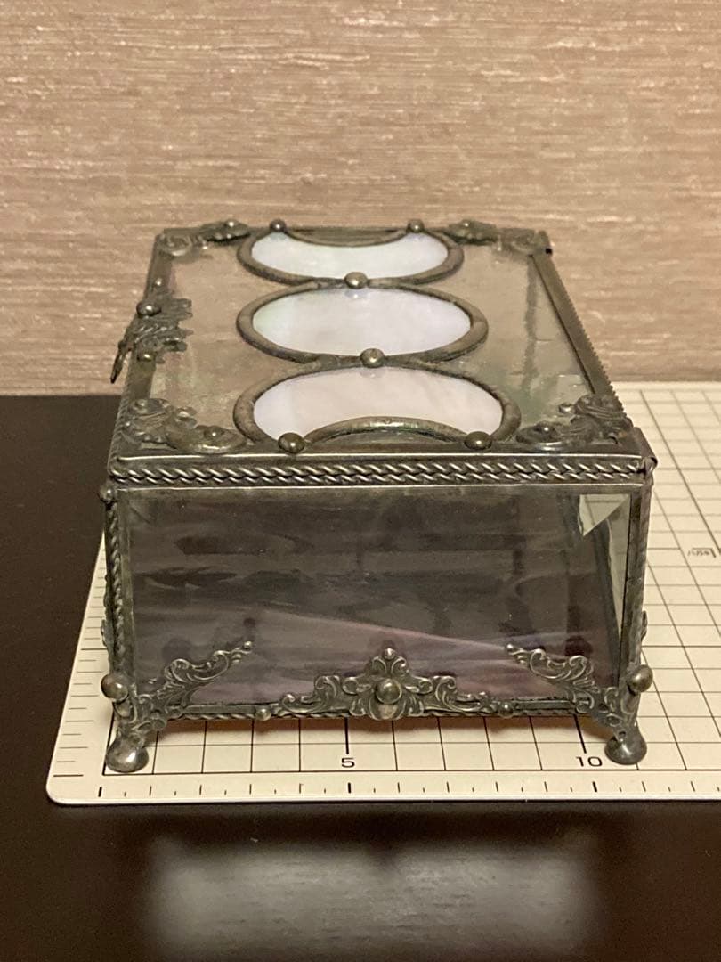 注文 小物入れ ステンドグラス風 アクセサリーボックス 月モチーフ