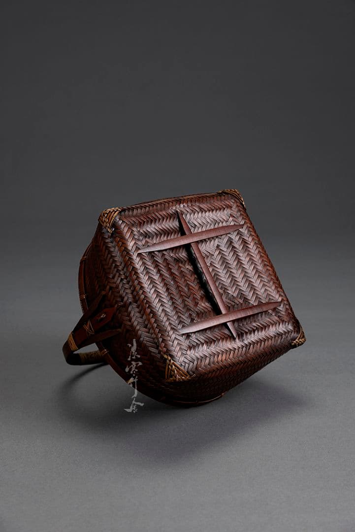 竹細工 極上品 茶道具 茶器収納 収納 手作工芸品  買い物かご