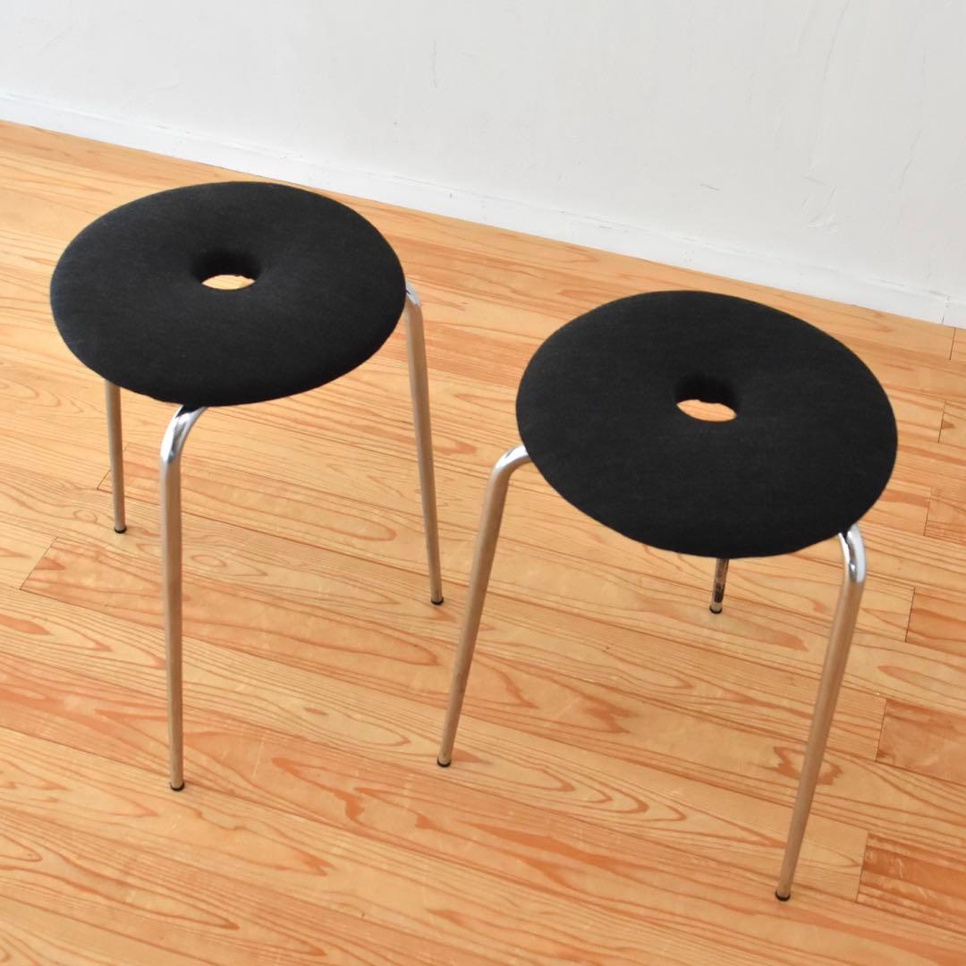 stool 2脚set 丸椅子　リングスツール　3本脚