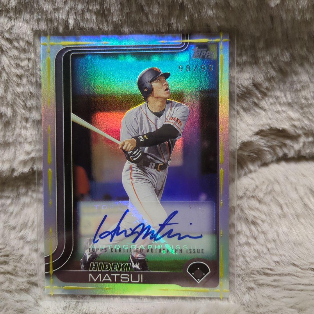 Topps2025 NPB ベースボール 松井秀喜 直筆サインカード 98/99 - メルカリ