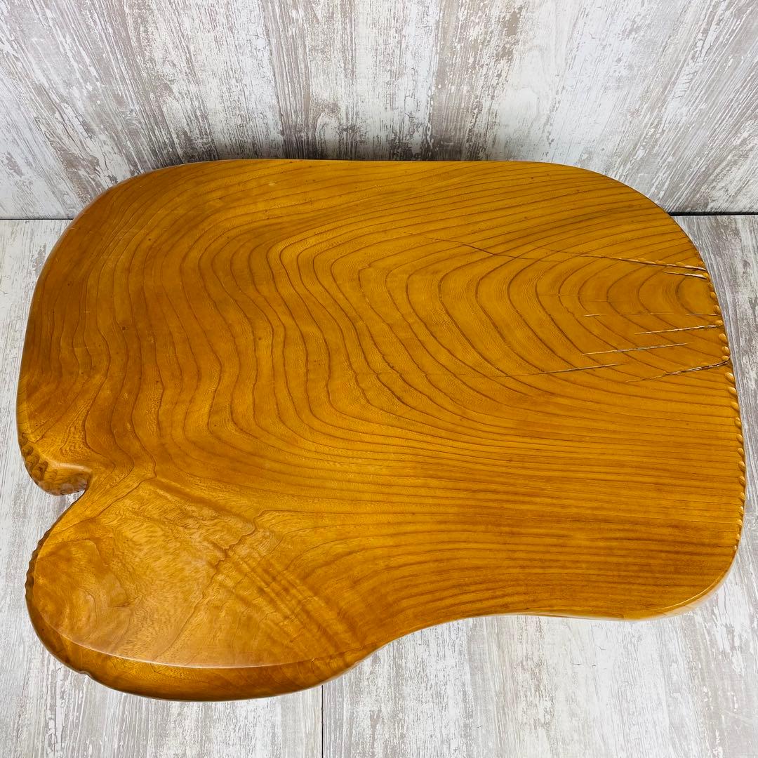 昭和レトロ 木製 天然木 一枚板 脚付き 座卓 センターテーブル 古家具