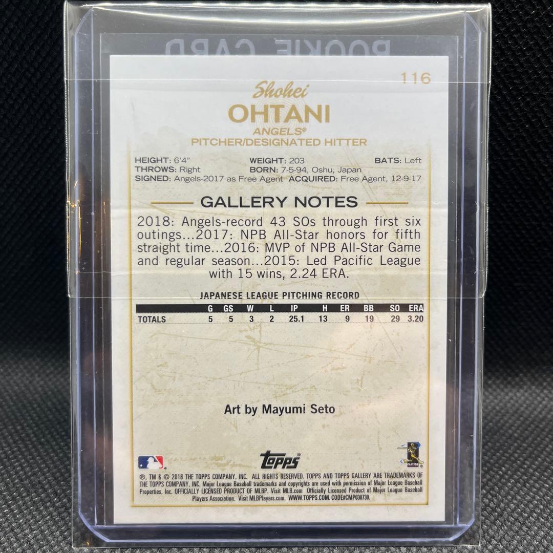 RC ルーキー topps gallery 2018 大谷翔平 - メルカリ