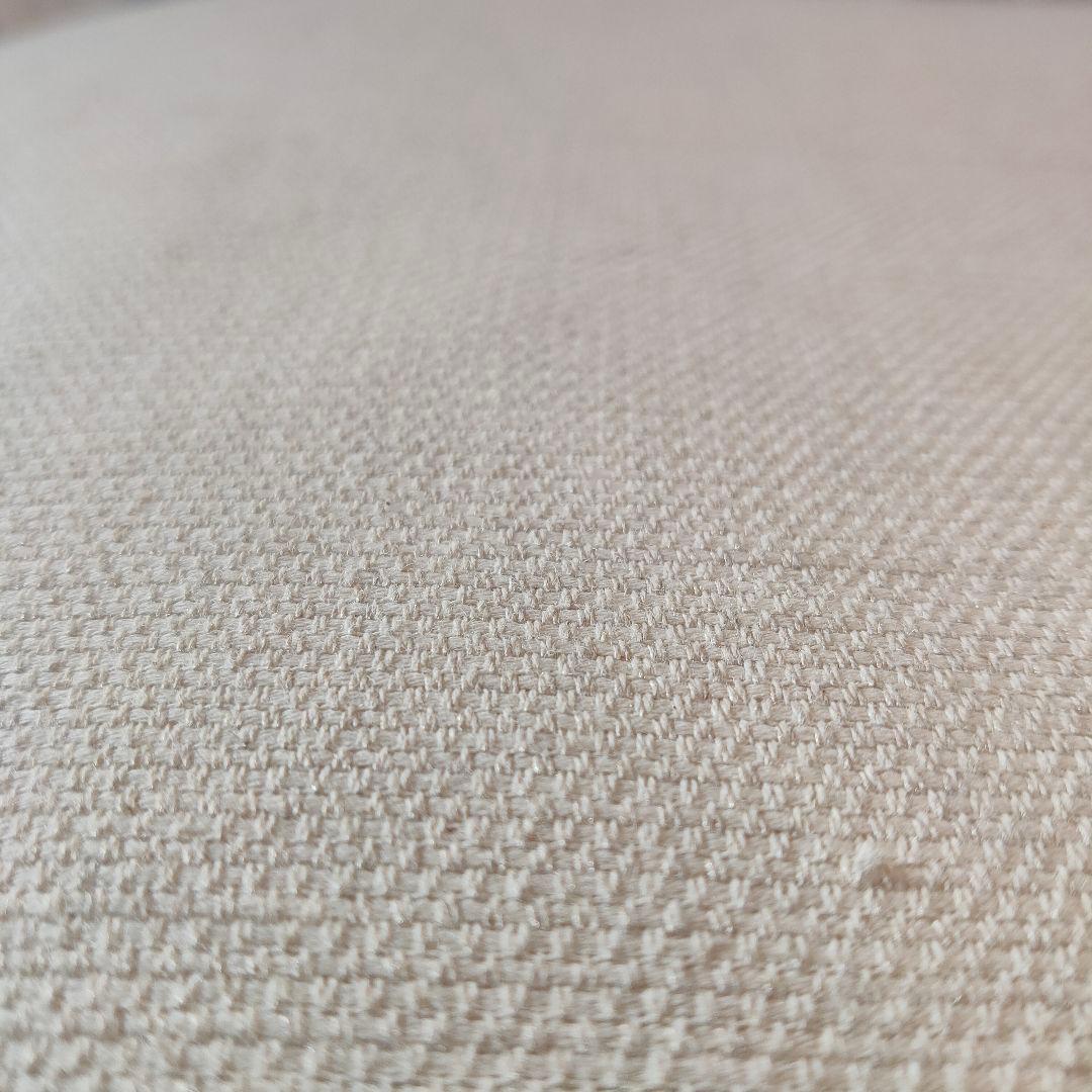 美品✨無印良品 ハイバックリクライニングソファ用オットマン アイボリー 麻混