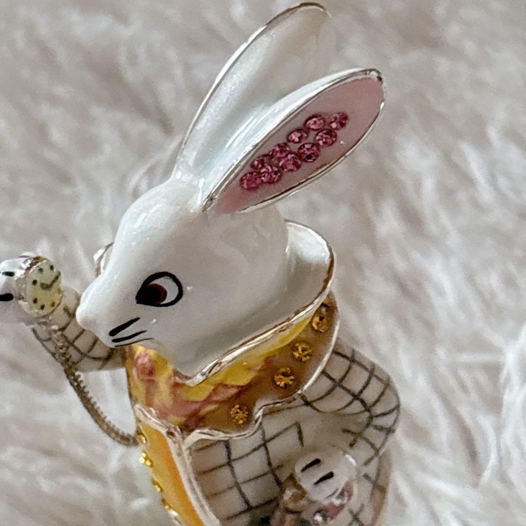 デコピン様リクエスト品】不思議の国のアリス ホワイトラビット 時計うさぎ ジュエ