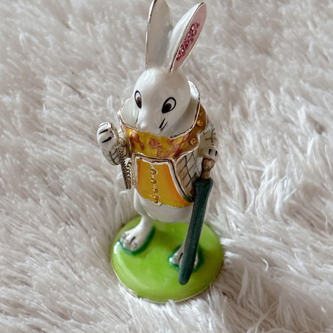 デコピン様リクエスト品】不思議の国のアリス ホワイトラビット 時計うさぎ ジュエ