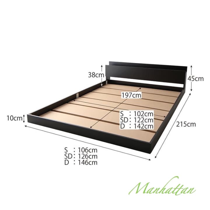 シングル ローベッド マットレス付き