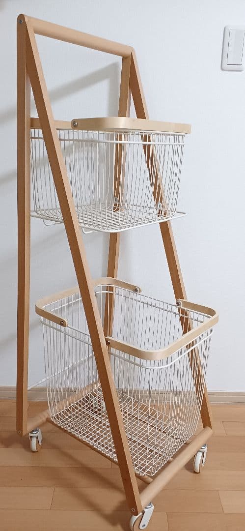 HinataLife ひなたライフ マッシュ リヴ キャリーバスケットワゴンL