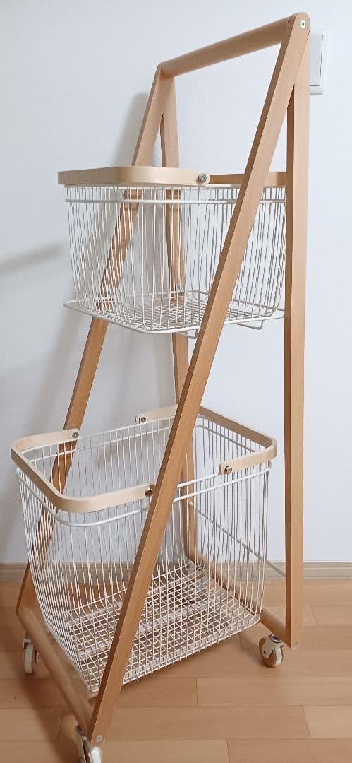 HinataLife ひなたライフ マッシュ リヴ キャリーバスケットワゴンL