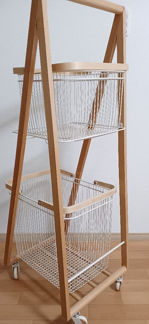 HinataLife ひなたライフ マッシュ リヴ キャリーバスケットワゴンL