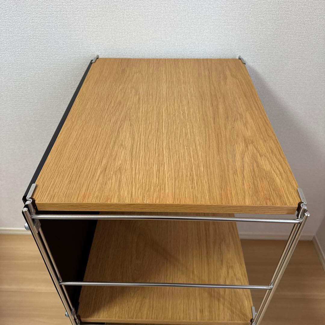無印良品 ステンレスユニットシェルフ オーク材 バックパネル付き