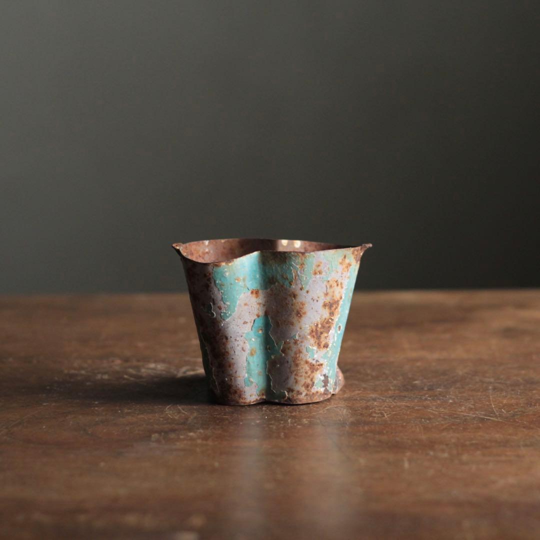 錆びた 長靴 オブジェ 古道具 アンティーク 鉄かブリキ