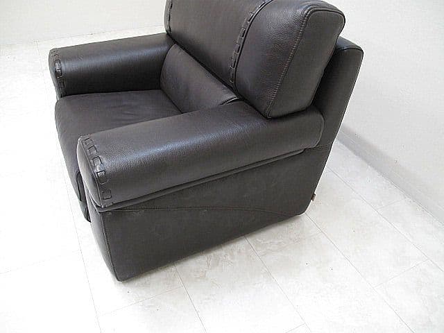 フォルメンティ 総革1人掛けソファ 　総本革ソファ/本革シングルソファ