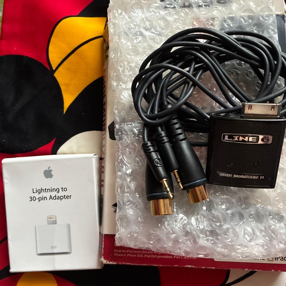 Line 6 MIDI Mobilizer II と 30pin アダプター