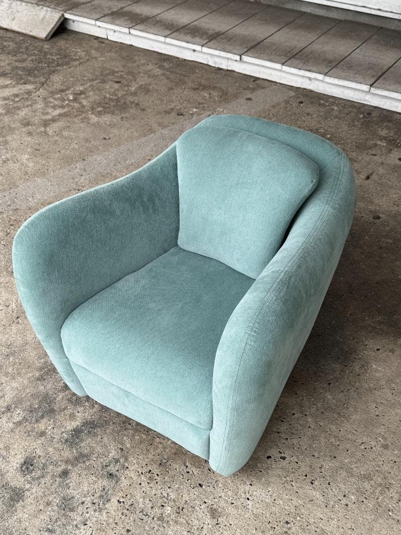 【美品】モデル展示未使用品 IDEE ミニミラーアームチェア ブルーグレー