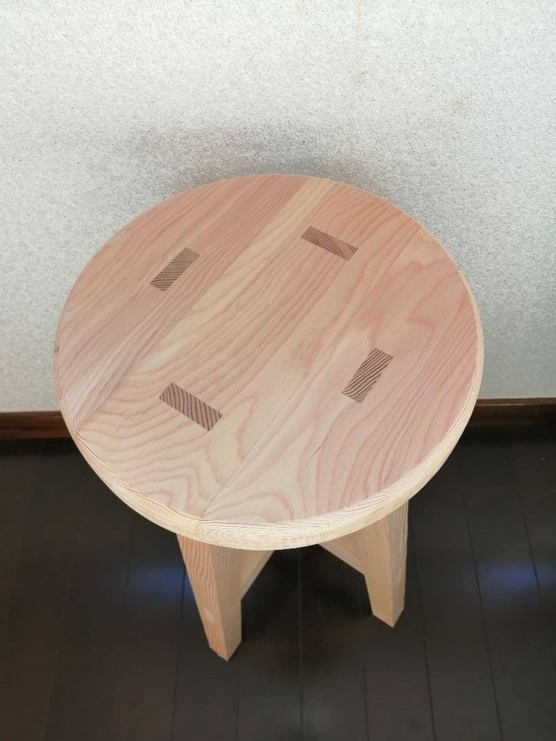木製スツール　２脚セット　高さ45cm　丸椅子　stool