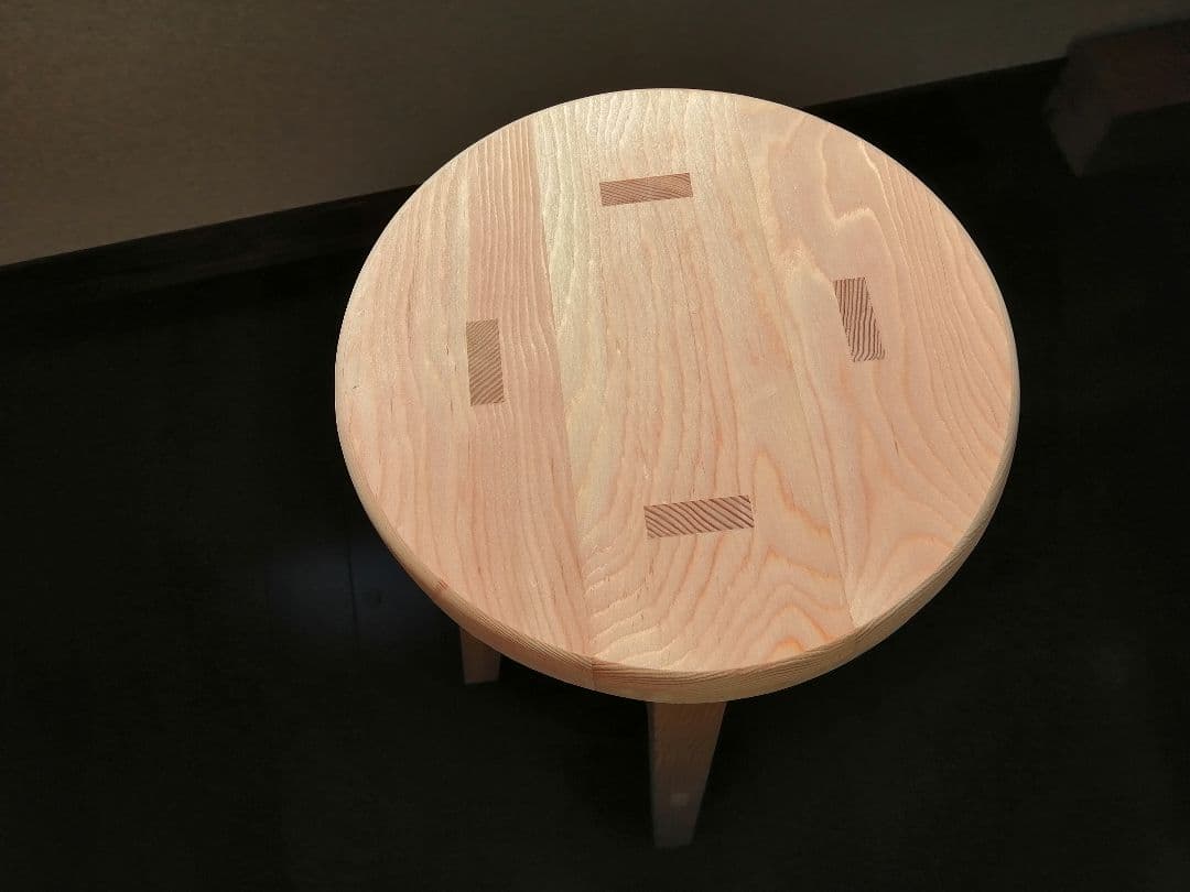 木製スツール　２脚セット　高さ45cm　丸椅子　stool