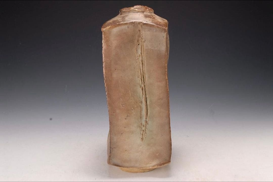 作家物 銀彩花器 / 陶器 陶芸 花瓶 花器 壺 角壺 作家 民藝 民芸 骨董