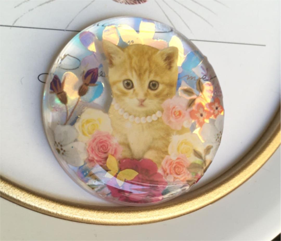 レジンヘアゴム♡キラキラフラワー猫ちゃん・再販不可
