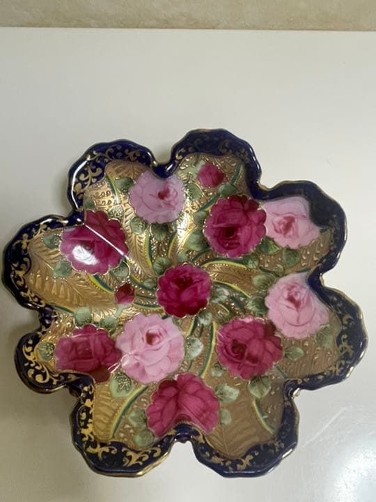 オールドノリタケ　菓子鉢　金瀬戸マーク