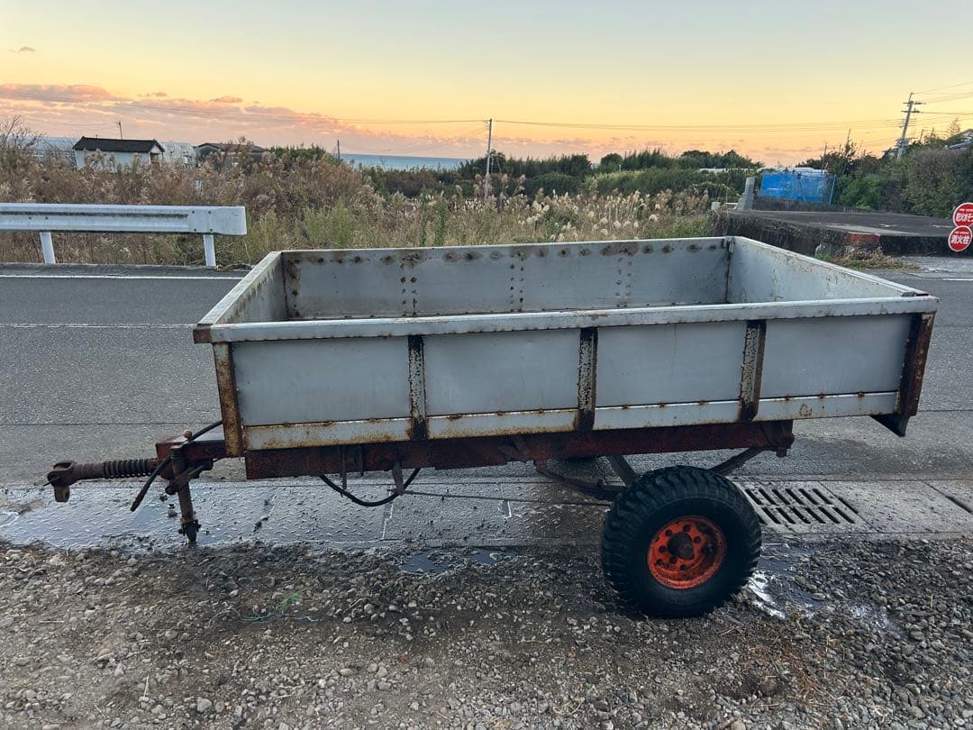 宮崎　トレーラー　油圧ダンプ　トラクター用　率引タイプ　運搬車　油圧 トラクター