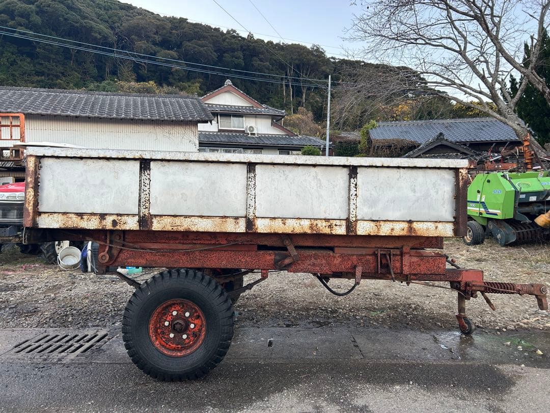 宮崎　トレーラー　油圧ダンプ　トラクター用　率引タイプ　運搬車　油圧 トラクター