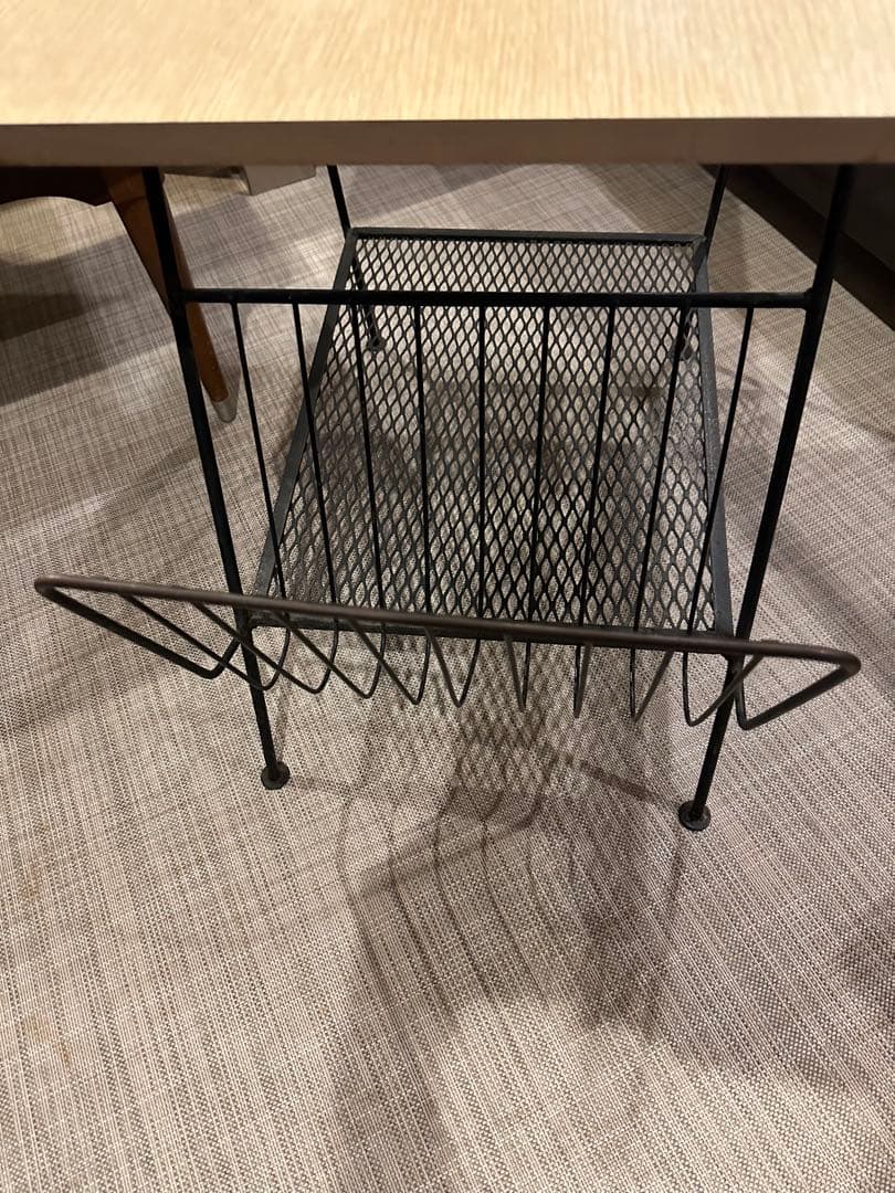 アメリカ製　50s マガジンラックテーブル ステップエンドテーブルセット